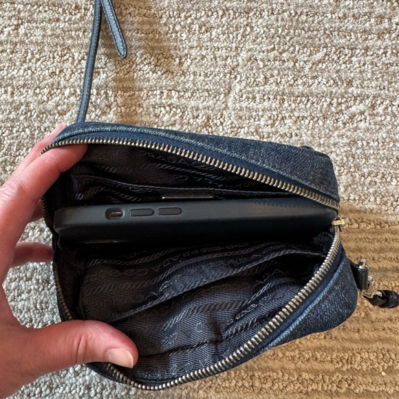 Prada Embellished Denim Mini Crossbody Bag - Picture 4 of 17